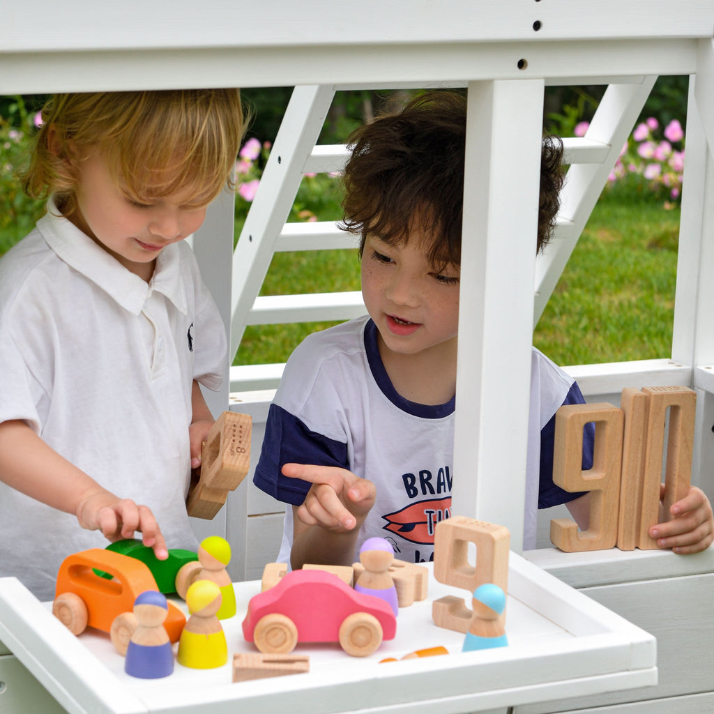 Avenlur Craftsman outdoor play set with climber and sandbox