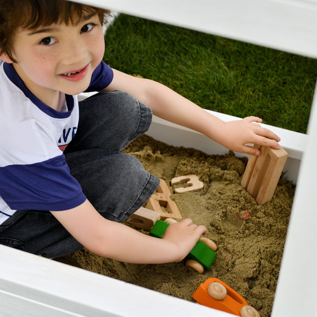 Avenlur Craftsman outdoor play structure with sandbox and swings