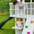 Avenlur Craftsman outdoor swing set with sandbox and slide