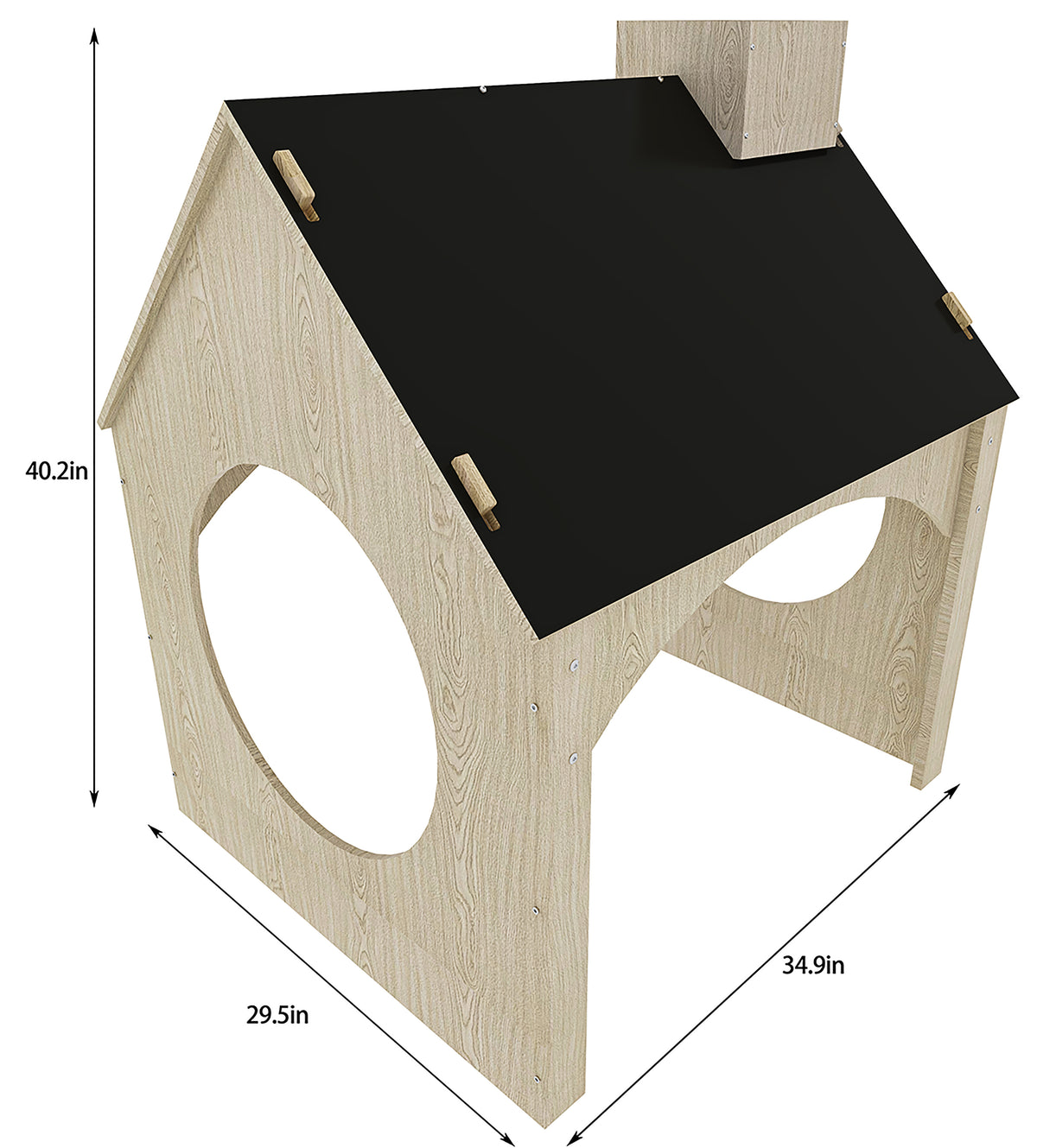 Avenlur Evergreen wooden kids playhouse with chalkboard roof