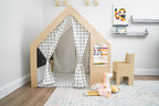 Two kids playing in the Avenlur Flair playhouse
