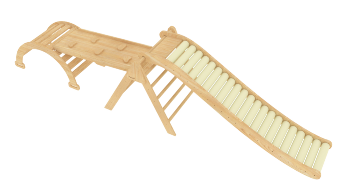 Avenlur foam roller slide paired with the Hazel Pikler triangle