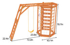 Avenlur Hawthorn Large octagon jungle gym, natural finish