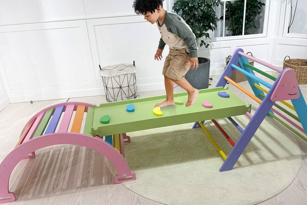 Avenlur Hazel Montessori climbing set for toddlers with triangle and ramp