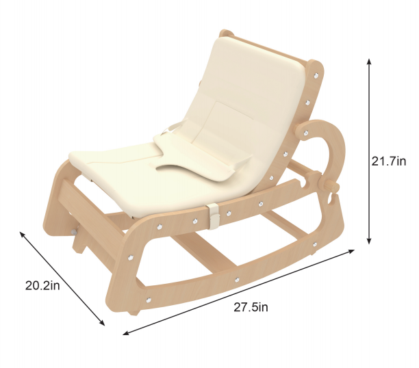Avenlur Hemlock adjustable wooden baby rocker