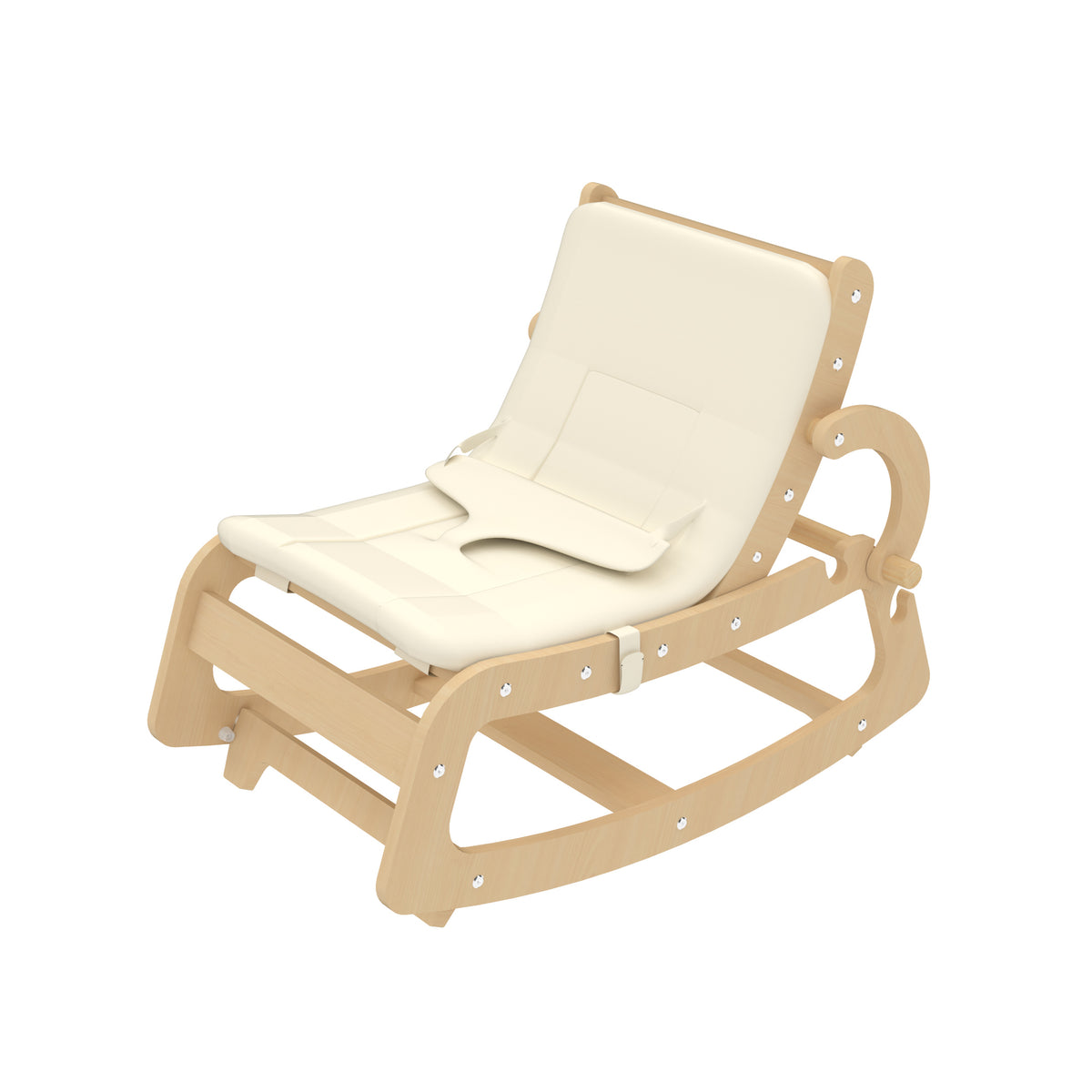 Avenlur Hemlock rocker solid wood frame close up