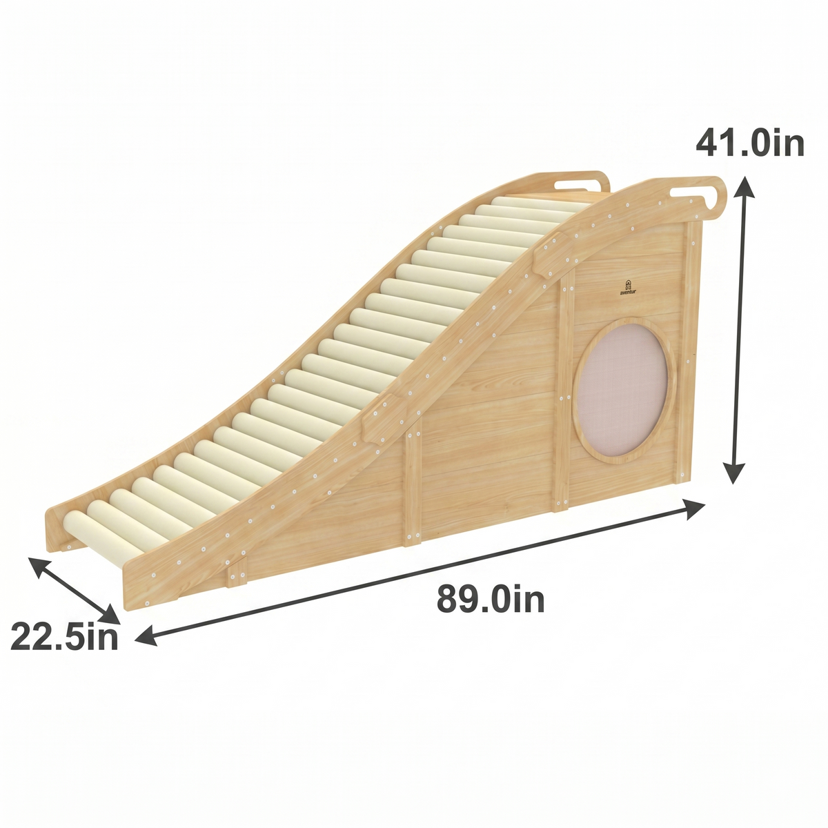 Avenlur Hickory playhouse climber set up indoors