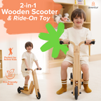 Avenlur Juneberry wooden scooter wheels and steering detail
