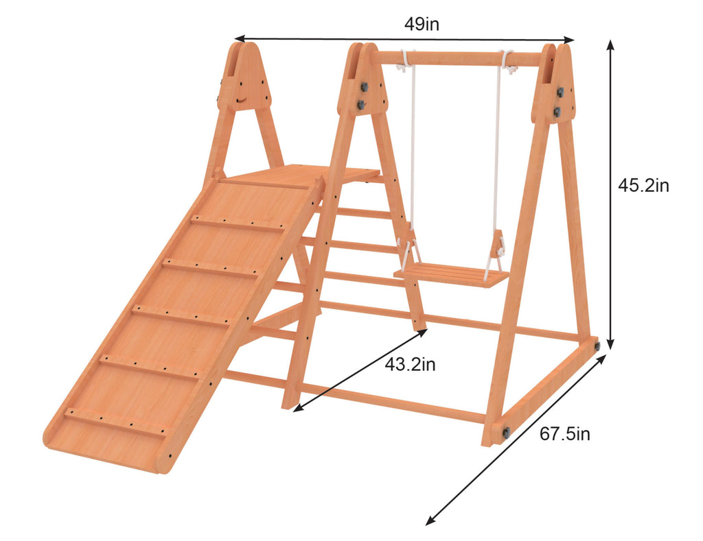 Avenlur Juniper outdoor toddler playset with swing and climbing wall