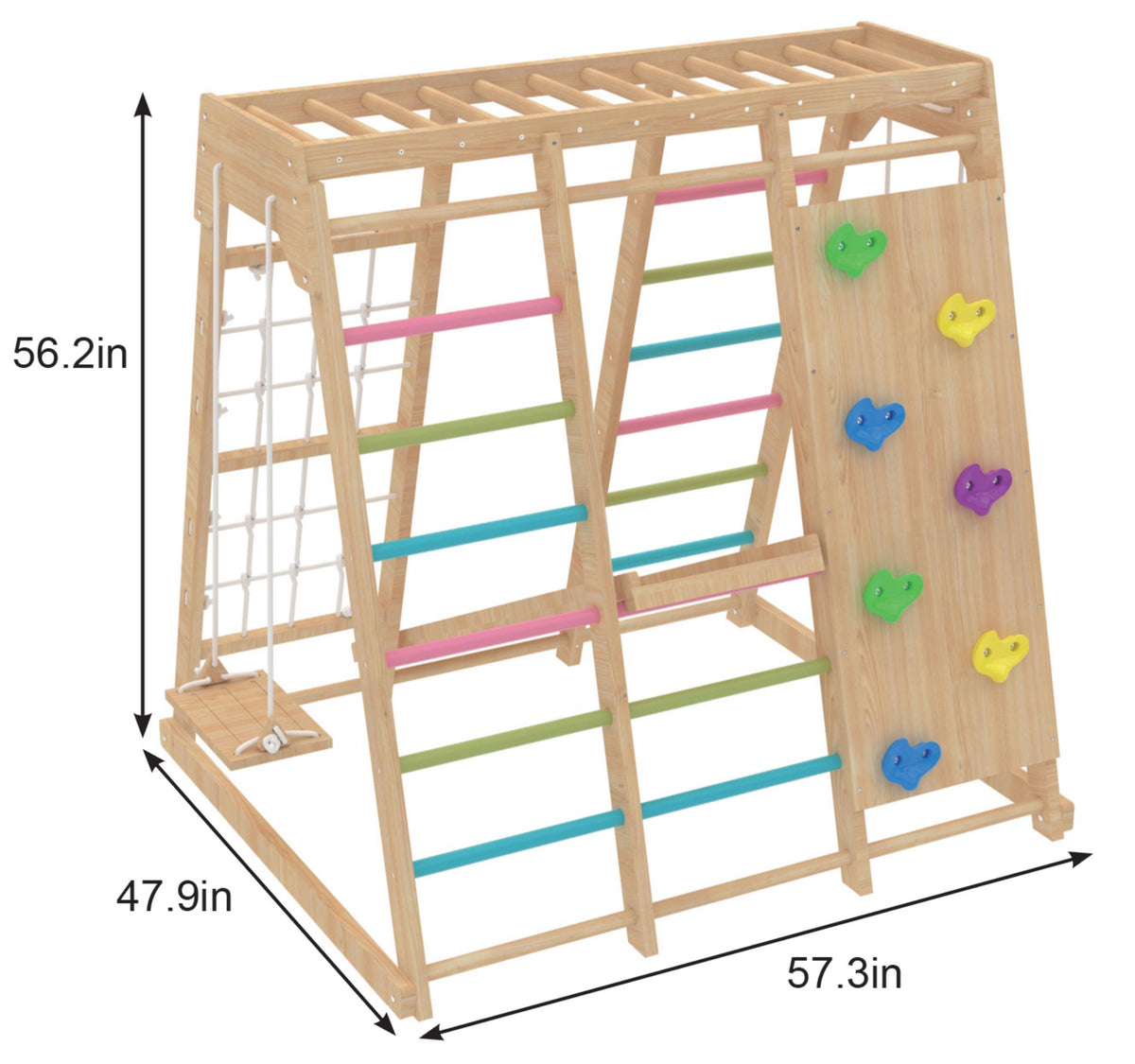 Avenlur Magnolia Large kids indoor jungle gym in full color finish