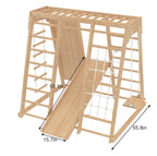 Avenlur Magnolia Large wooden jungle gym in natural wood finish