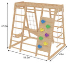 Avenlur Magnolia Medium toddler jungle gym in natural wood finish