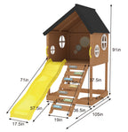 Avenlur Mimosa wooden playhouse in the Natural finish with charcoal roof