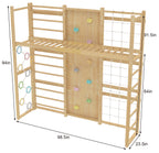 Avenlur monkey bar attachment for the 95 inch Modular Walnut Swedish ladder