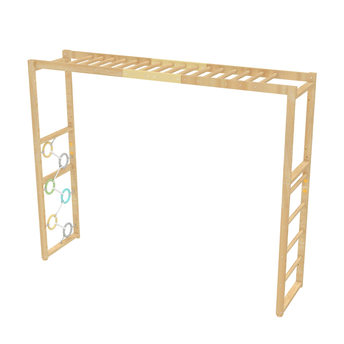 Avenlur monkey bars add-on for the Walnut wall gym