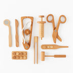 Avenlur Montessori doctor set pieces laid out
