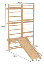 Avenlur Neem 79 inch Swedish ladder and rope wall dimensions