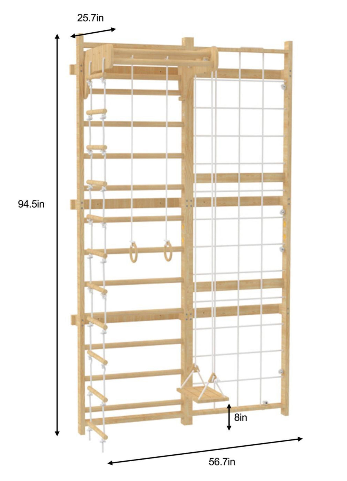 Avenlur Neem 95 inch indoor climbing wall for kids and adults