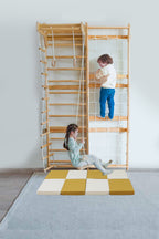 Avenlur Neem climber with matching floor mat in a playroom
