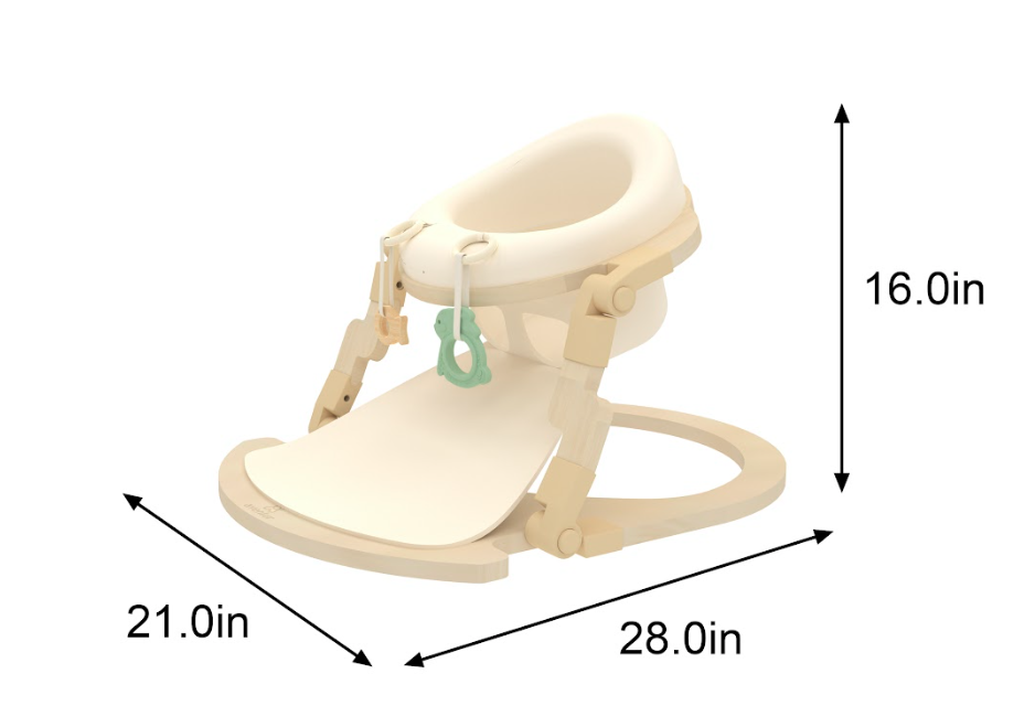Avenlur Oakling baby seat folded flat for storage