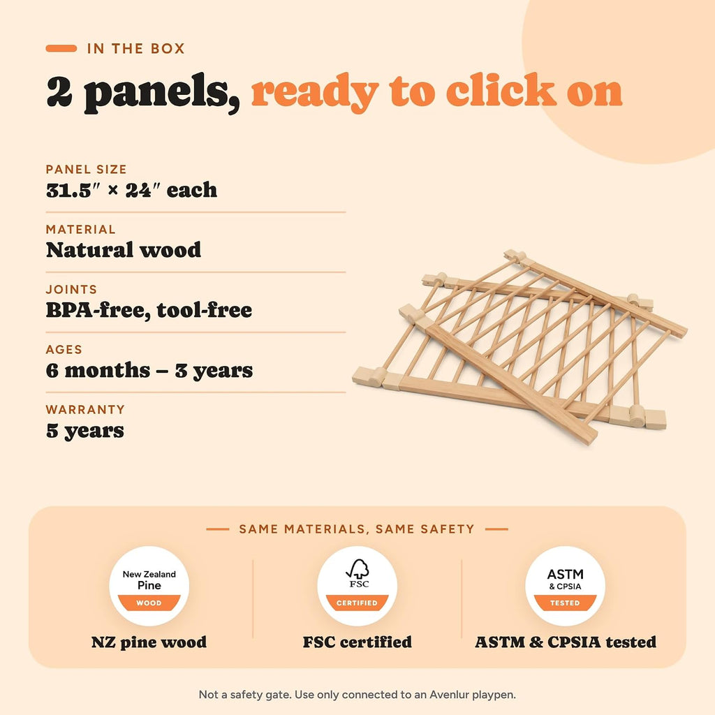 Avenlur playpen extension panel size and specifications