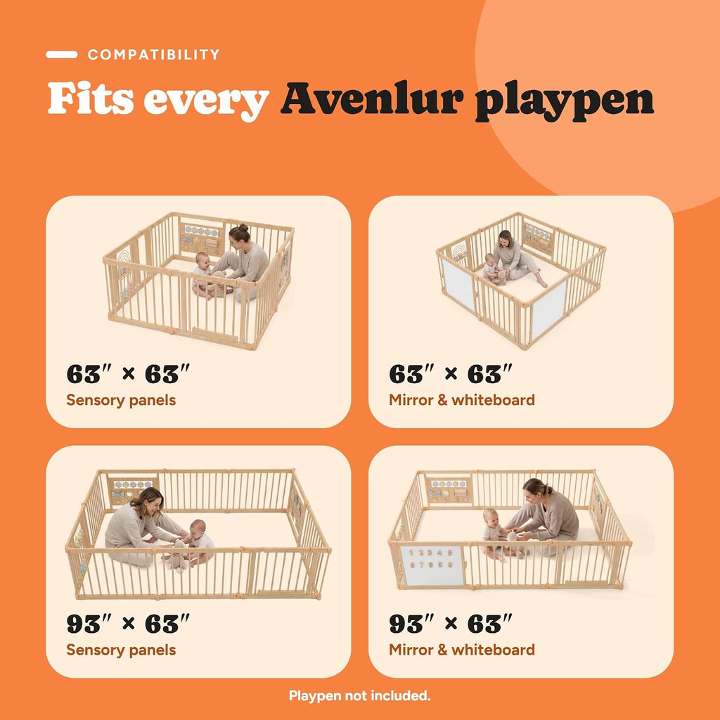 Avenlur extension panels compatible with every Avenlur 63 and 93 inch playpen