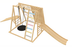Avenlur wooden roller slide on the Sweetgum XL indoor playset
