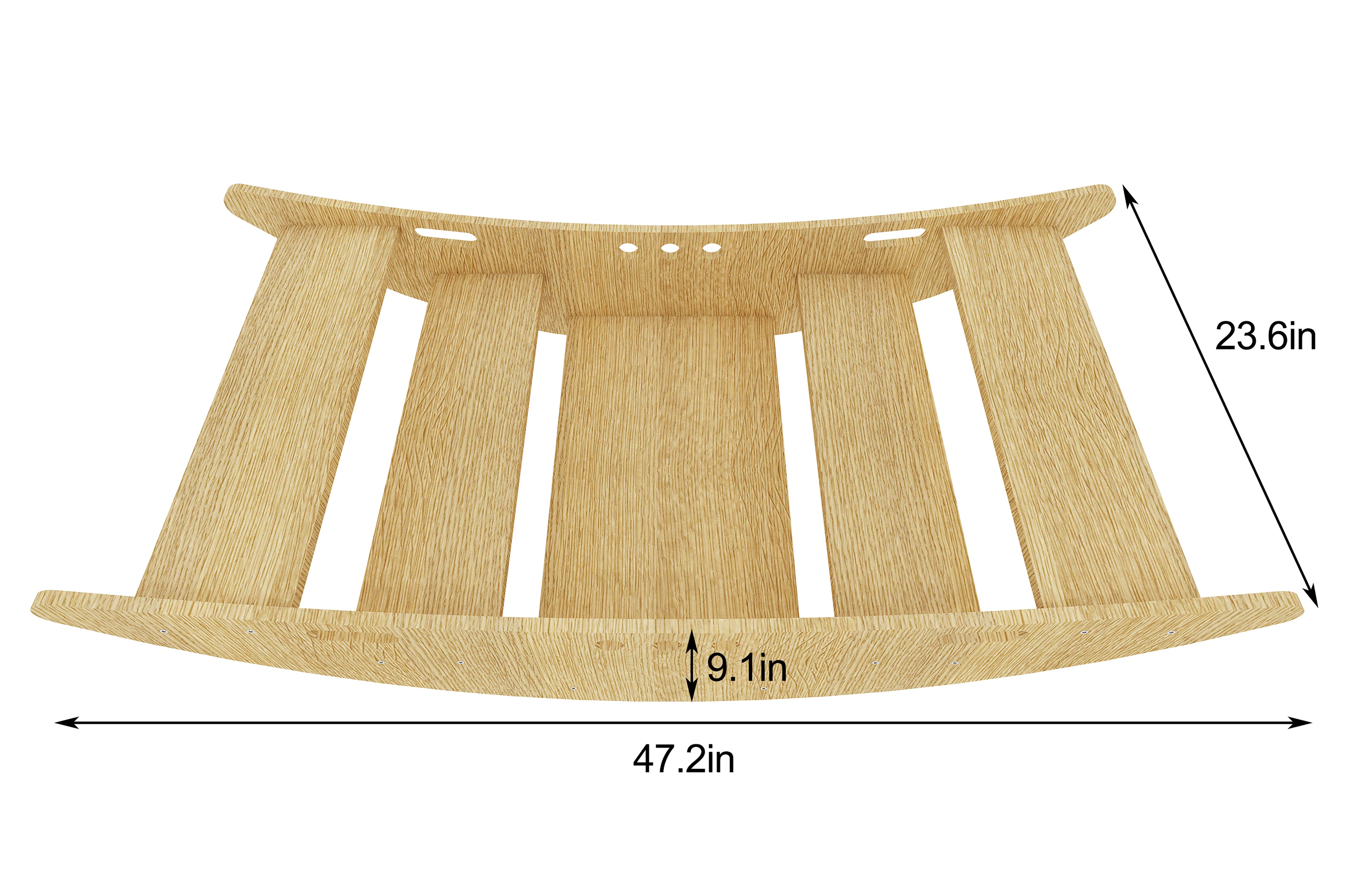 Avenlur Rowan dimensions diagram: 47.2 x 23.6 x 9.1 inches, ages 1+, 220 lb total capacity