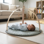 Avenlur Sapling wooden baby play gym with hanging toys