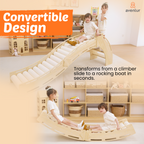 Close up of the soft rotating foam rollers on the Avenlur sensory roller slide