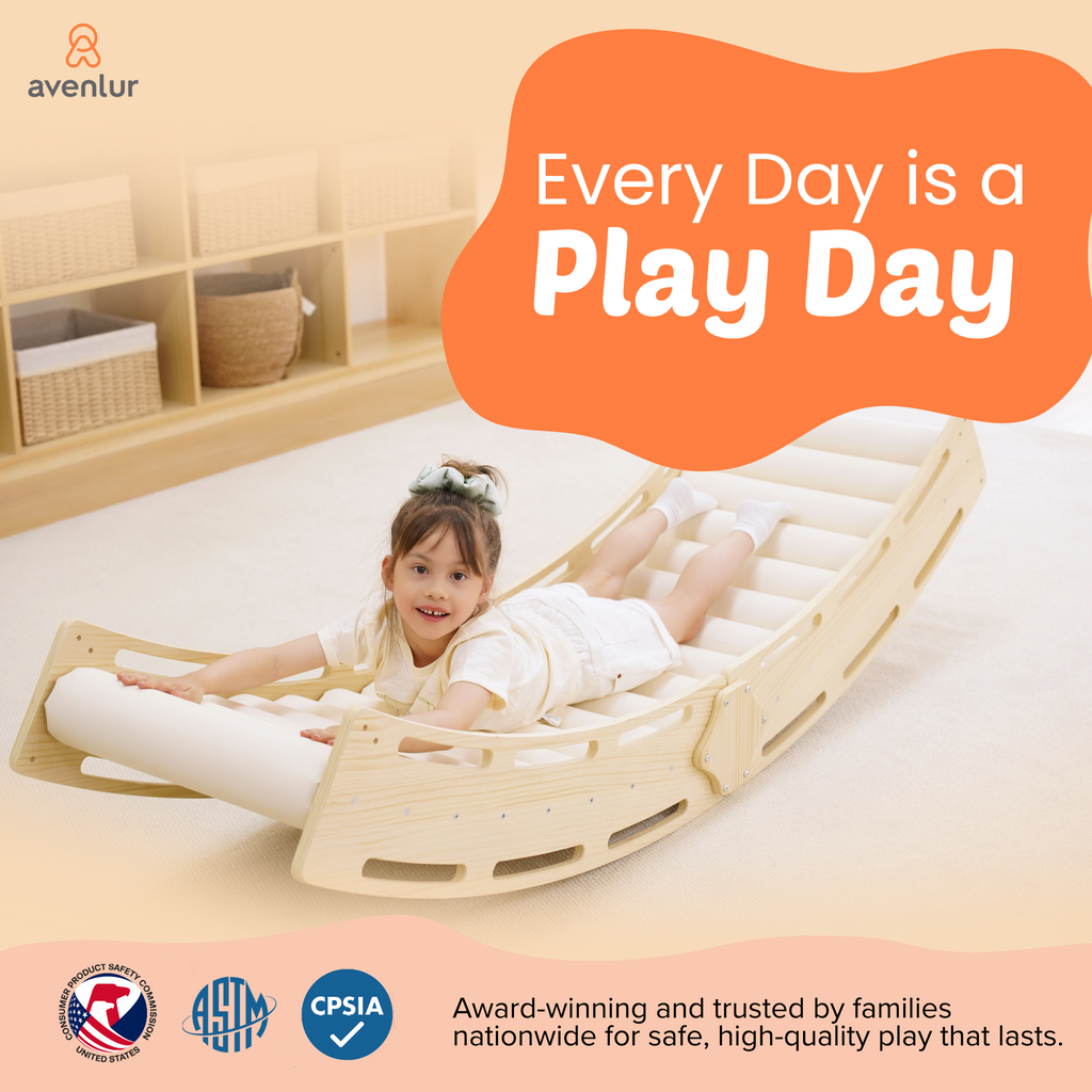Avenlur sensory roller slide and rocker combo dimensions and product details