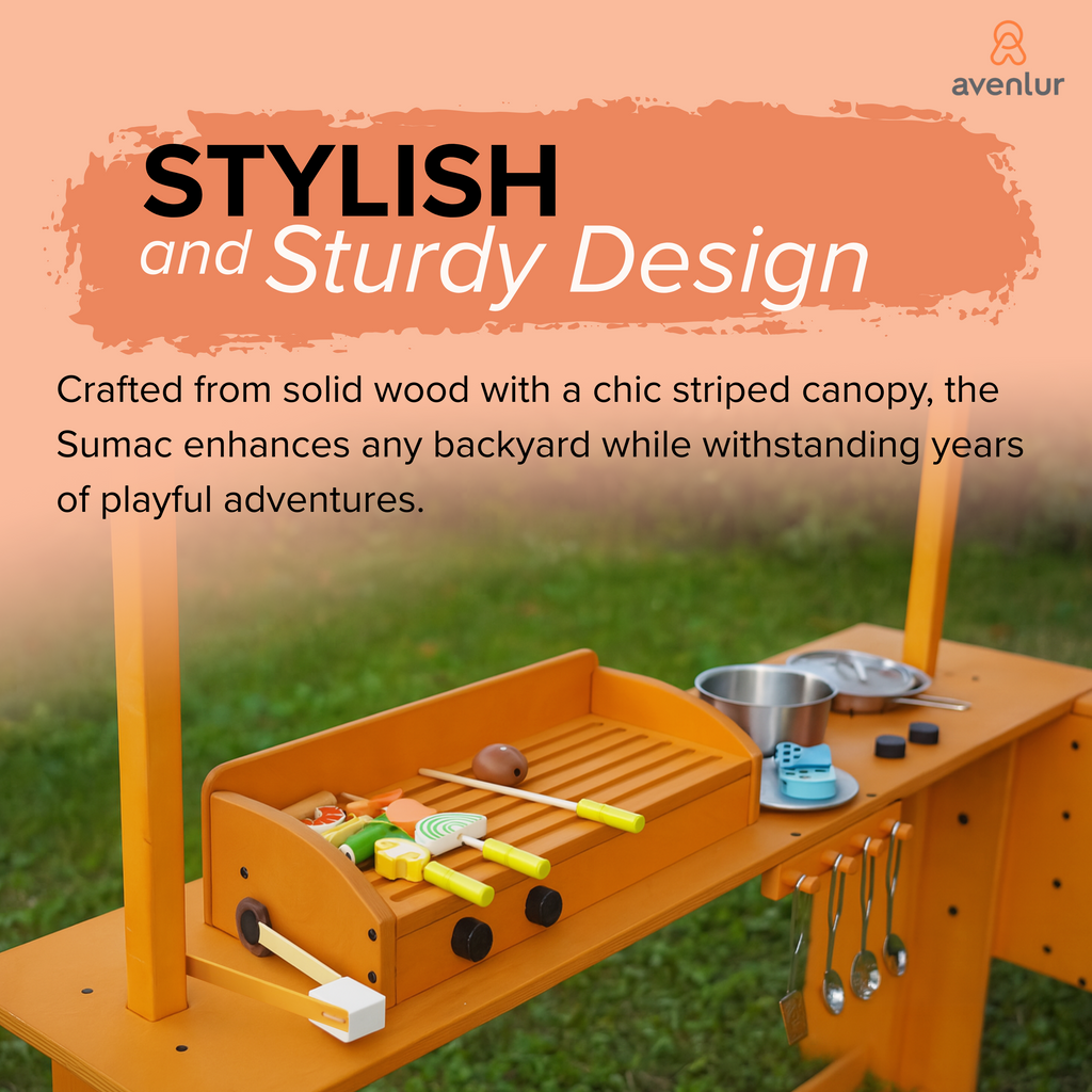 Avenlur Sumac kids garden planter built into the play station