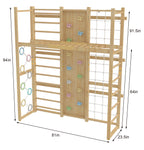 Avenlur monkey bar attachment dimensions on the 95 inch Walnut Swedish ladder