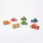Avenlur wooden car toy set, 10 pieces for toddlers