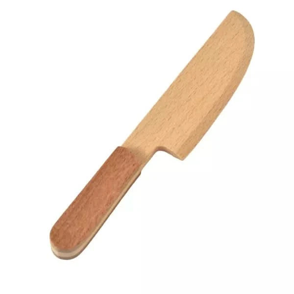 Child cooking with Avenlur wooden food in a pretend play kitchen