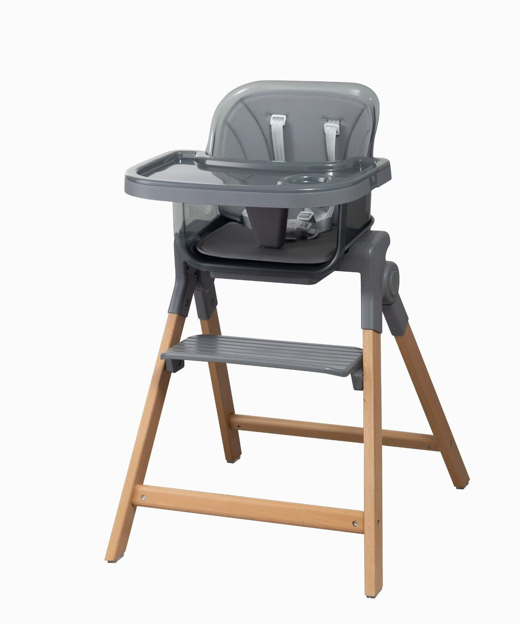 Clover Wooden High Chair – Baby Feeding Chair with Tray & Footrest for Toddlers