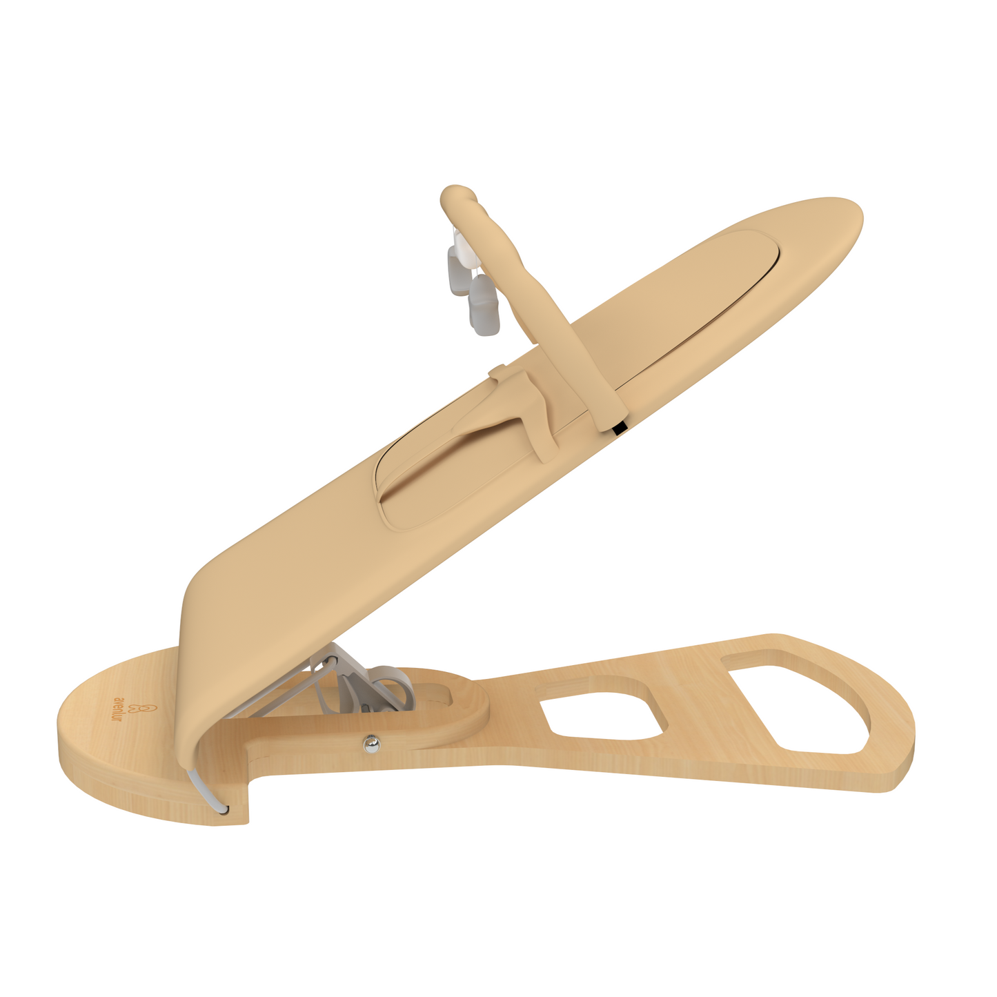 Transat pour bébé Avenlur Fir – Transat pliable en bois avec arche de jeu