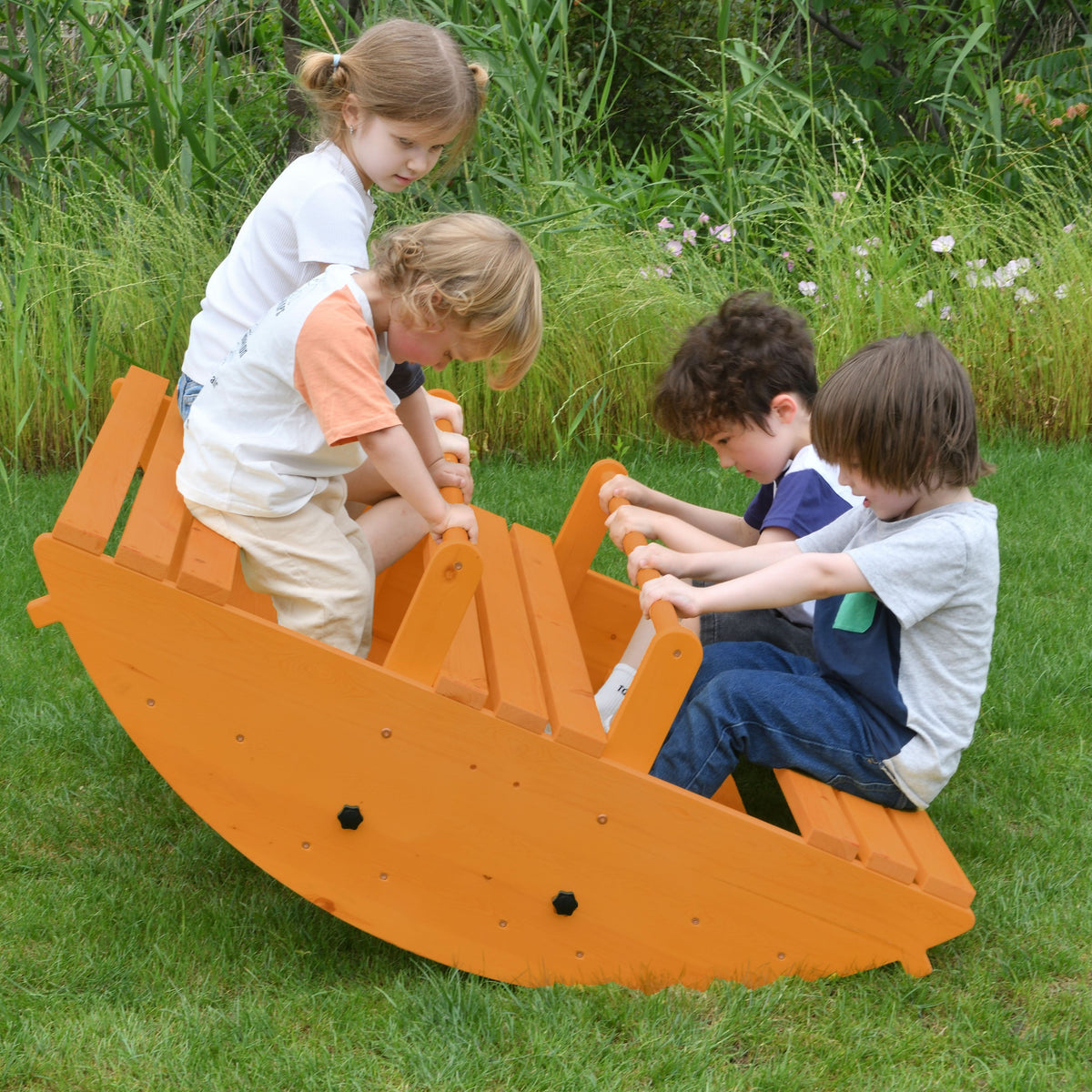 Dancing Rocker Toy Banyan Jumbo Rocker & Climber Playset | Outdoor Wooden Toy