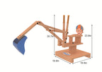 Side view of the Blippi excavator toy
