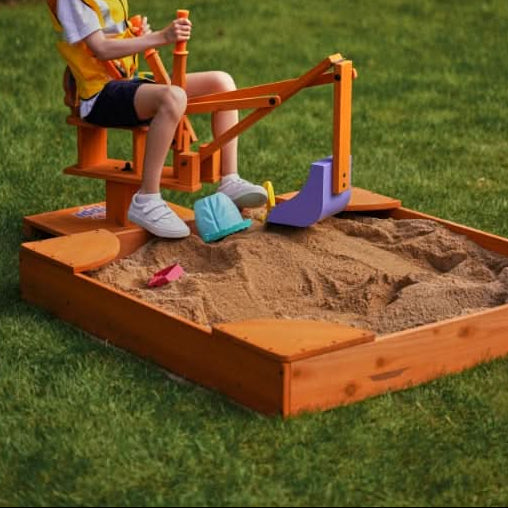 Avenlur wooden sandbox that works with the Blippi excavator