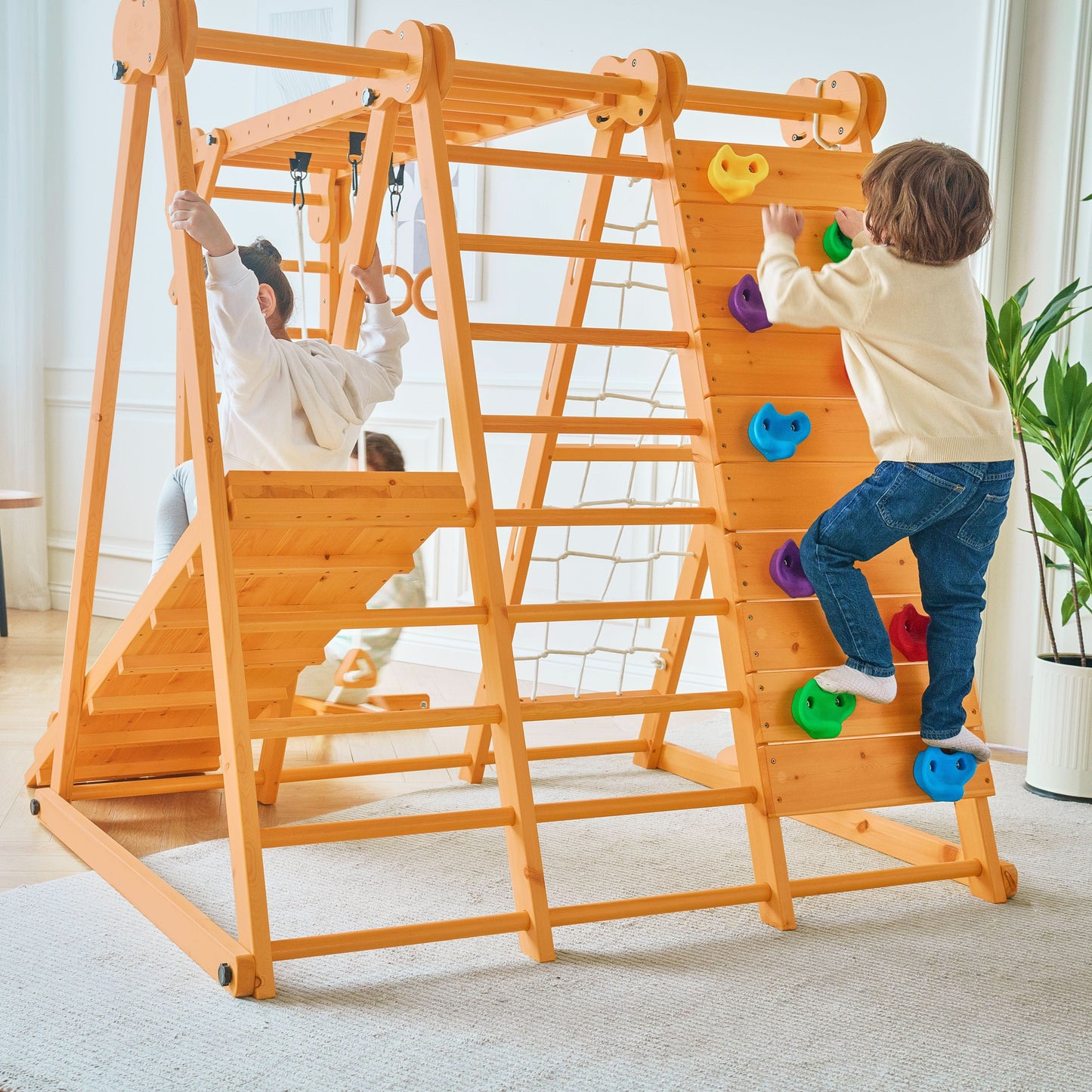 Chestnut - 8-in-1 Indoor-Klettergerüst für Kleinkinder