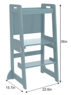 Date - 4 in 1 Kitchen Tower, Desk, Step Stool and Chalkboard