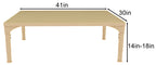 Avenlur Rectangular Adjustable Kids Classroom Table – 41"×30", 13"–17" height