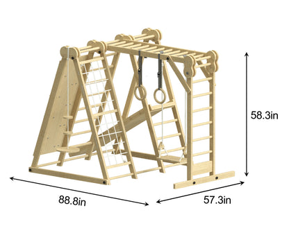 Chestnut - 8-in-1 Indoor-Klettergerüst für Kleinkinder