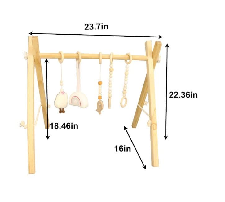 Lilac Wooden Baby Gym.