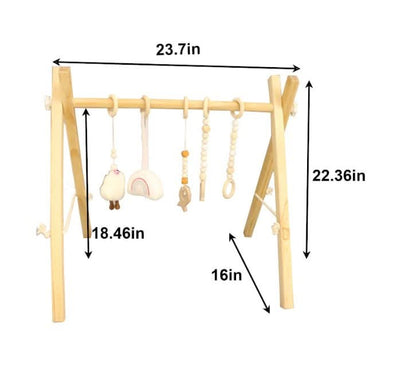 Lilac Wooden Baby Gym.