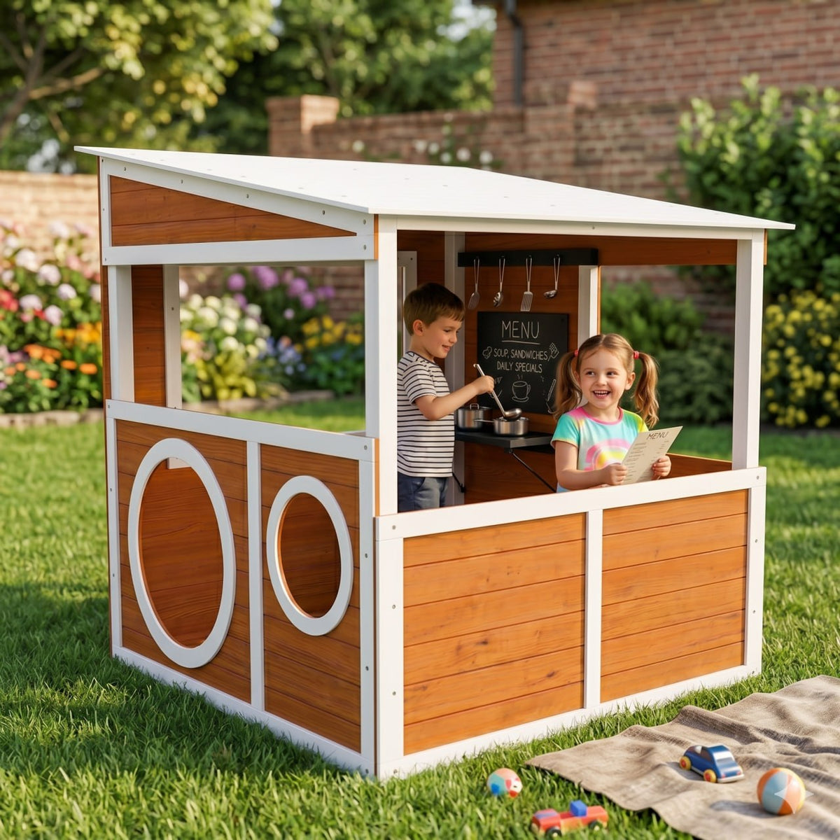 Avenlur Saffron Outdoor Playhouse Kitchen and Cafe