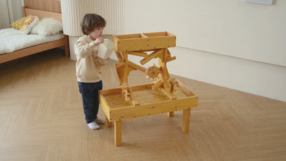 Wassertisch aus Holz für draußen, Spielset für Kleinkinder