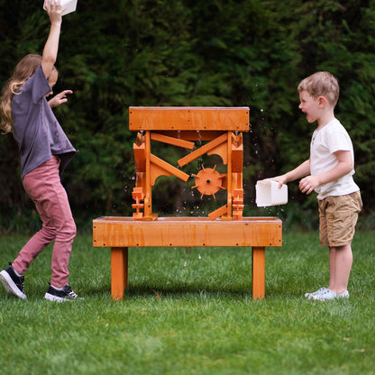 Wassertisch aus Holz für draußen, Spielset für Kleinkinder