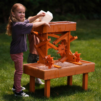 Wassertisch aus Holz für draußen, Spielset für Kleinkinder